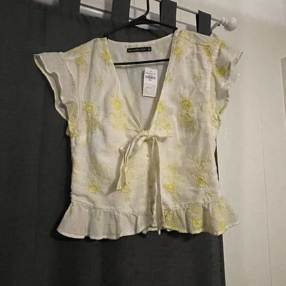 Cotton peplum flutter top
